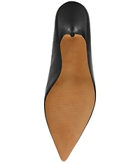 Steve Madden Fonza Leather High Vamp Pointed Toe Dress Mules