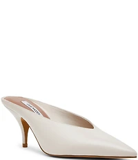 Steve Madden Fonza Leather High Vamp Pointed Toe Dress Mules