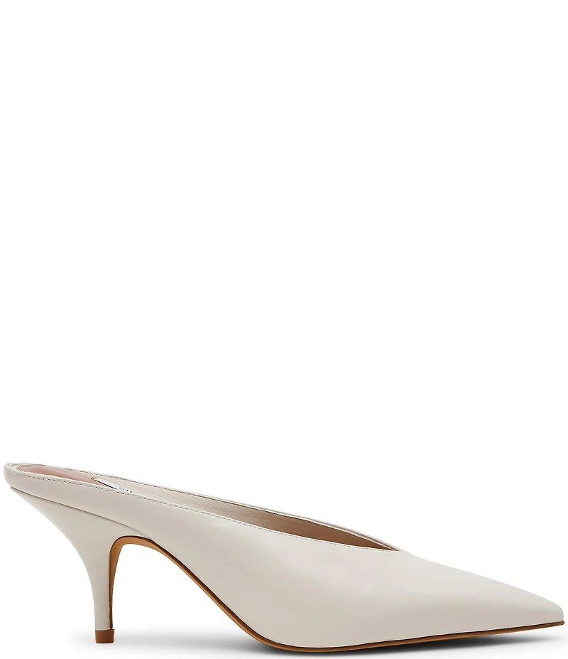 Steve Madden Fonza Leather High Vamp Pointed Toe Dress Mules