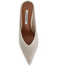 Steve Madden Fonza Leather High Vamp Pointed Toe Dress Mules