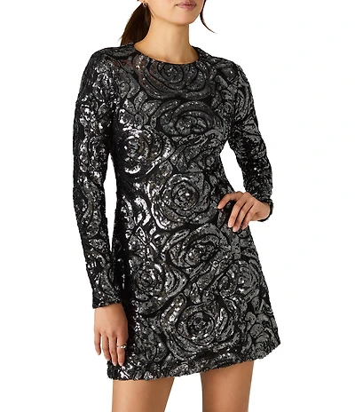 Steve Madden Foroe Rosette Sequin Mini Dress