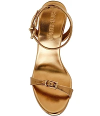 Steve Madden Foxx Metallic Ankle Strap Stiletto Dress Sandals