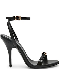 Steve Madden Foxx Patent Leather Ankle Strap Stiletto Dress Sandals