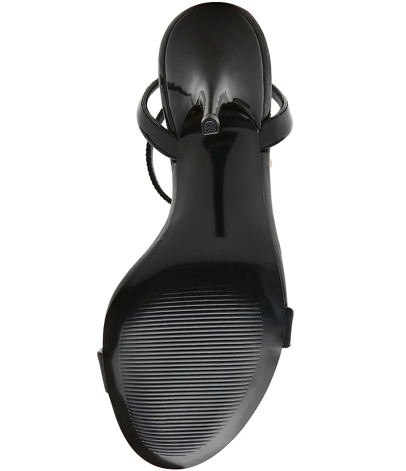 Steve Madden Foxx Patent Leather Ankle Strap Stiletto Dress Sandals