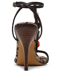 Steve Madden Frenzi Leopard Print Beaded Ornament Dress Sandals