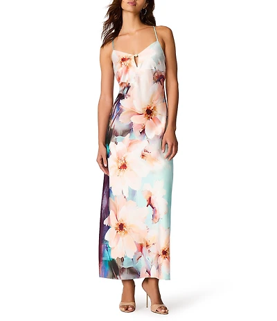 Steve Madden Gilette Dress Floral Sleeveless Maxi Dress