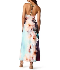 Steve Madden Gilette Dress Floral Sleeveless Maxi Dress