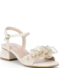 Steve Madden Girls' Cinthia Embossed Ornamented Dress Sandals (Youth)