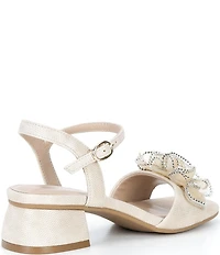 Steve Madden Girls' Cinthia Embossed Ornamented Dress Sandals (Youth)