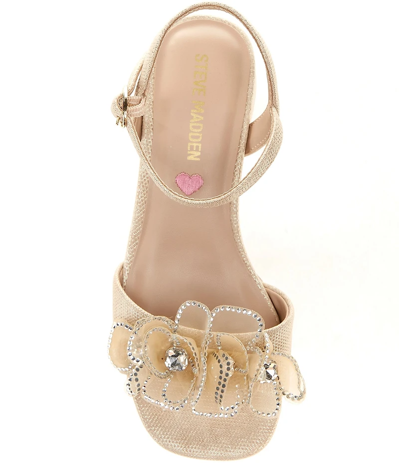 Steve Madden Girls' Cinthia Embossed Ornamented Dress Sandals (Youth)