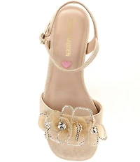 Steve Madden Girls' Cinthia Embossed Ornamented Dress Sandals (Youth)
