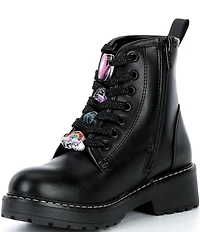 Steve Madden Girls' G-Wriley Charm Combat Boots (Youth)