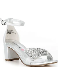 Steve Madden Girls' J-Abigal Rhinestone Bow Dress Sandals (Youth)