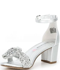 Steve Madden Girls' J-Abigal Rhinestone Bow Dress Sandals (Youth)