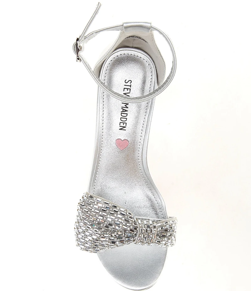 Steve Madden Girls' J-Abigal Rhinestone Bow Dress Sandals (Youth)