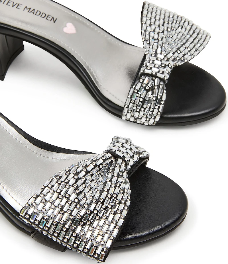Steve Madden Girls' J-Abigal Rhinestone Bow Dress Sandals (Youth)