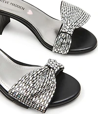 Steve Madden Girls' J-Abigal Rhinestone Bow Dress Sandals (Youth)