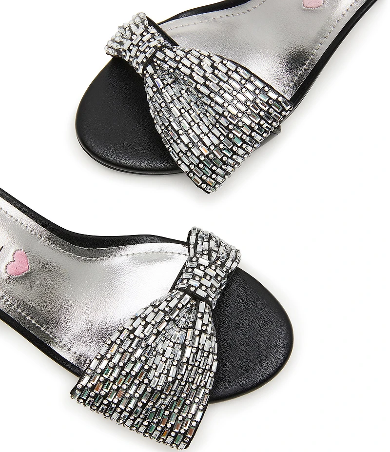 Steve Madden Girls' J-Abigal Rhinestone Bow Dress Sandals (Youth)