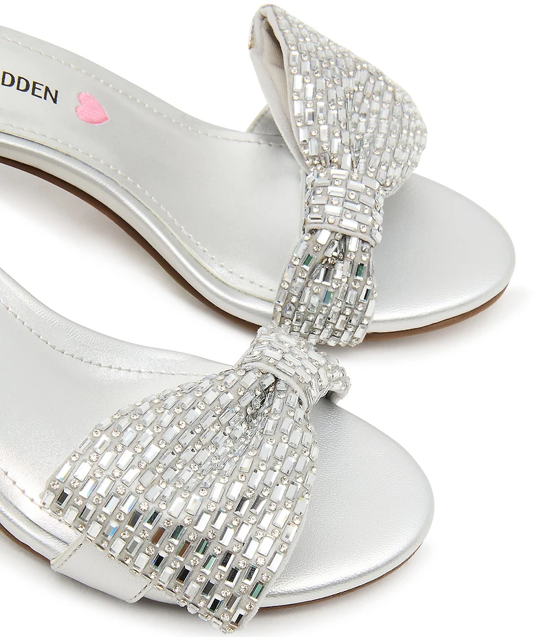 Steve Madden Girls' J-Abigal Rhinestone Bow Dress Sandals (Youth)
