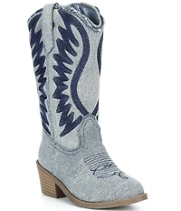 Steve Madden Girls' J-Albany Denim Western Boots (Youth)