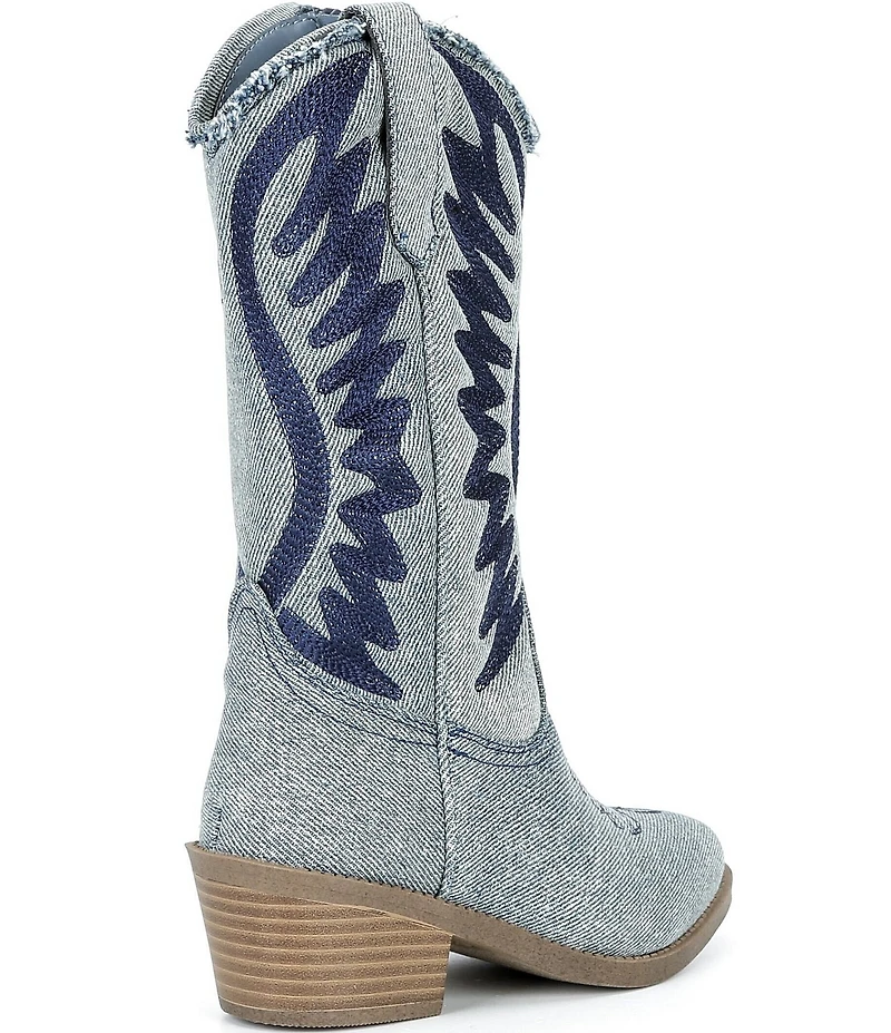 Steve Madden Girls' J-Albany Denim Western Boots (Youth)
