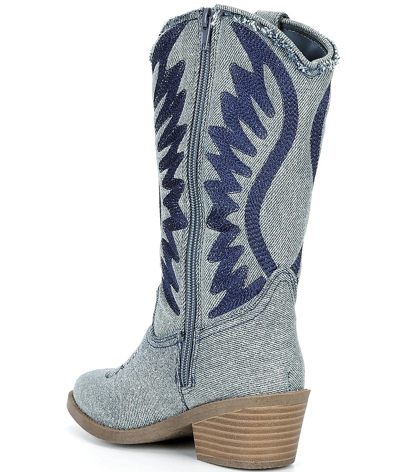 Steve Madden Girls' J-Albany Denim Western Boots (Youth)