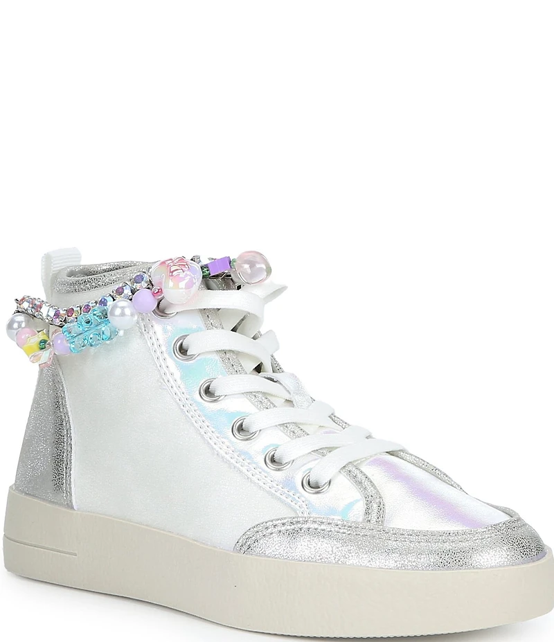 Steve Madden Girls' J-Belleza Hi Top Charm Embellished Ankle Sneakers (Youth)