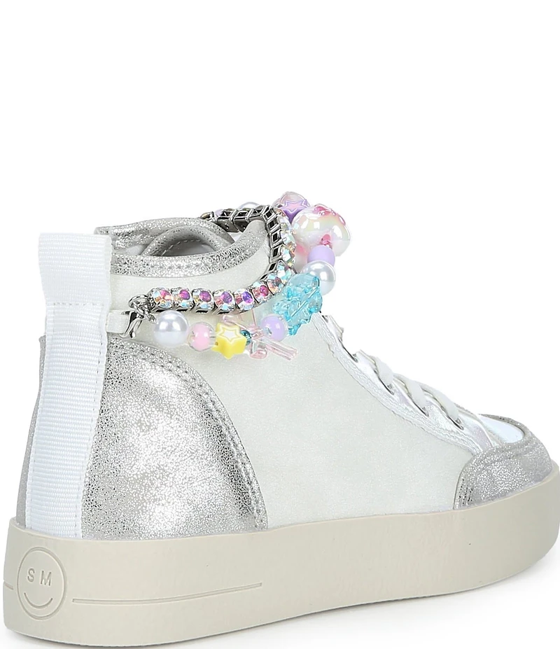 Steve Madden Girls' J-Belleza Hi Top Charm Embellished Ankle Sneakers (Youth)