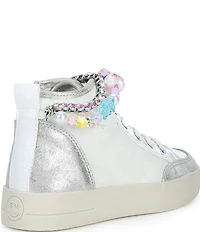 Steve Madden Girls' J-Belleza Hi Top Charm Embellished Ankle Sneakers (Youth)