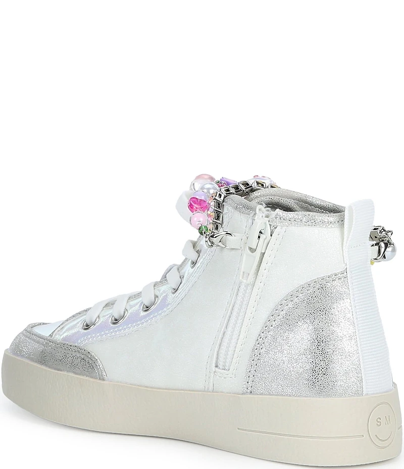 Steve Madden Girls' J-Belleza Hi Top Charm Embellished Ankle Sneakers (Youth)