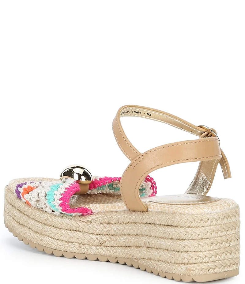 Steve Madden Girls' J-Chayna Rainbow Ornamented Wedge Sandals (Youth)