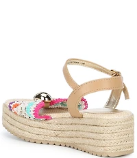 Steve Madden Girls' J-Chayna Rainbow Ornamented Wedge Sandals (Youth)