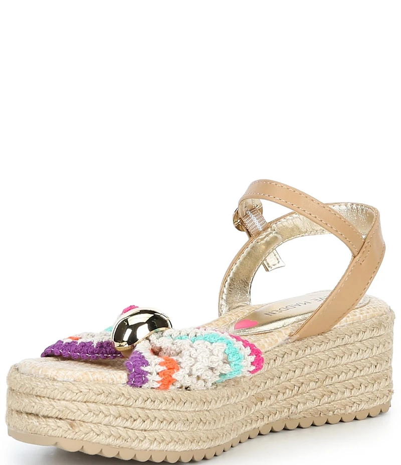 Steve Madden Girls' J-Chayna Rainbow Ornamented Wedge Sandals (Youth)
