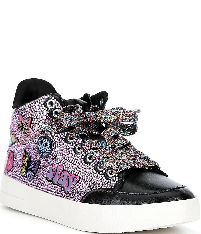 Steve Madden Girls' J-Delight Rhinestone Patch Embellished Sneakers (Youth)