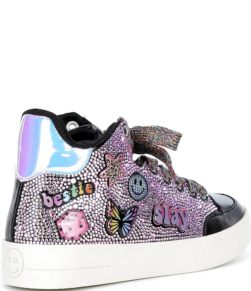 Steve Madden Girls' J-Delight Rhinestone Patch Embellished Sneakers (Youth)