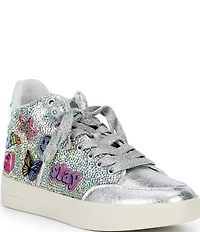 Steve Madden Girls' J-Delight Rhinestone Patch Embellished Sneakers (Youth)