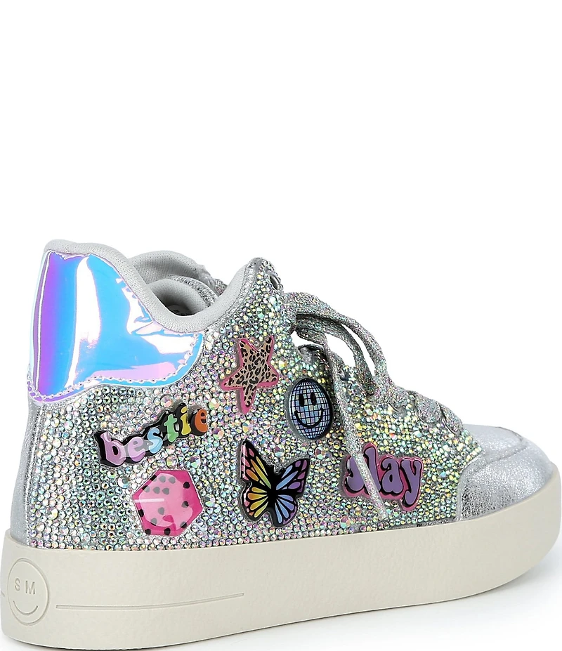 Steve Madden Girls' J-Delight Rhinestone Patch Embellished Sneakers (Youth)