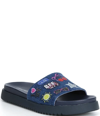 Steve Madden Girls' J-Fifii Novelty Graphic Slide Sandals (Youth)