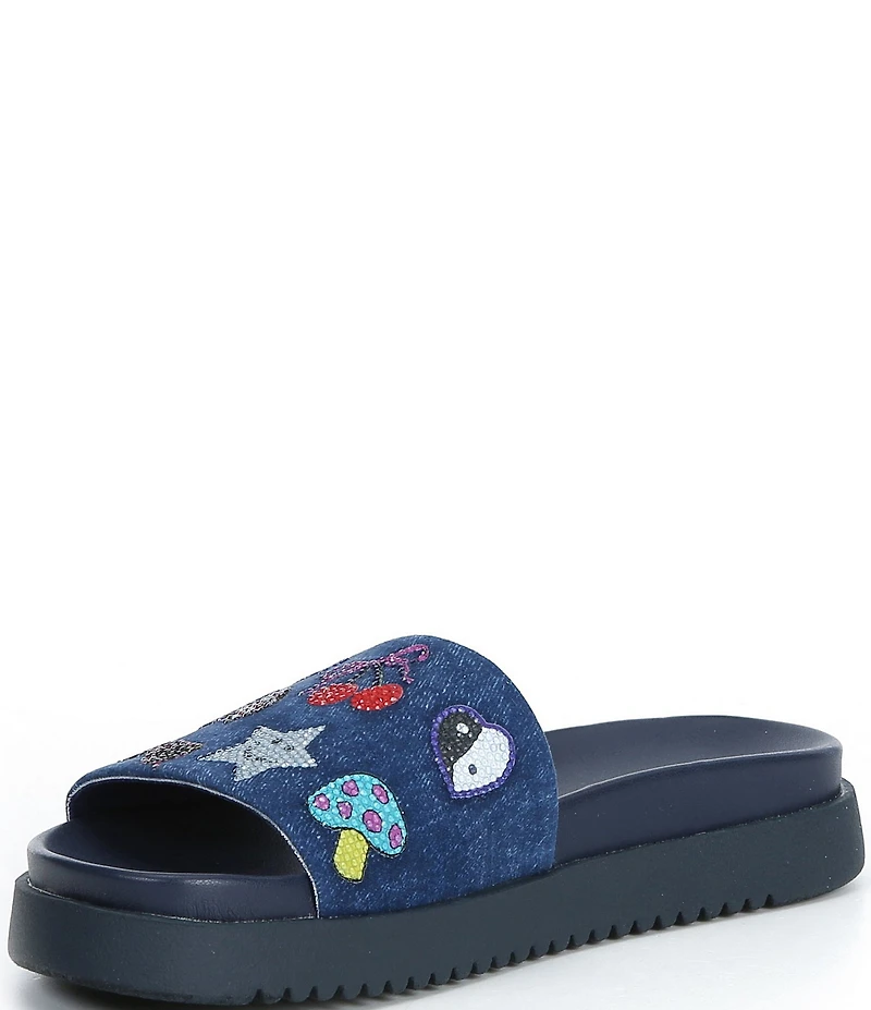 Steve Madden Girls' J-Fifii Novelty Graphic Slide Sandals (Youth)