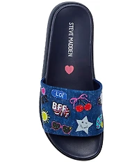 Steve Madden Girls' J-Fifii Novelty Graphic Slide Sandals (Youth)