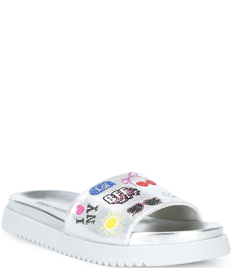 Steve Madden Girls' J-Fifii Novelty Graphic Slide Sandals (Youth)