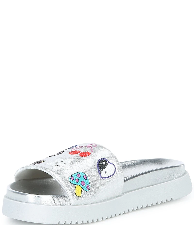 Steve Madden Girls' J-Fifii Novelty Graphic Slide Sandals (Youth)
