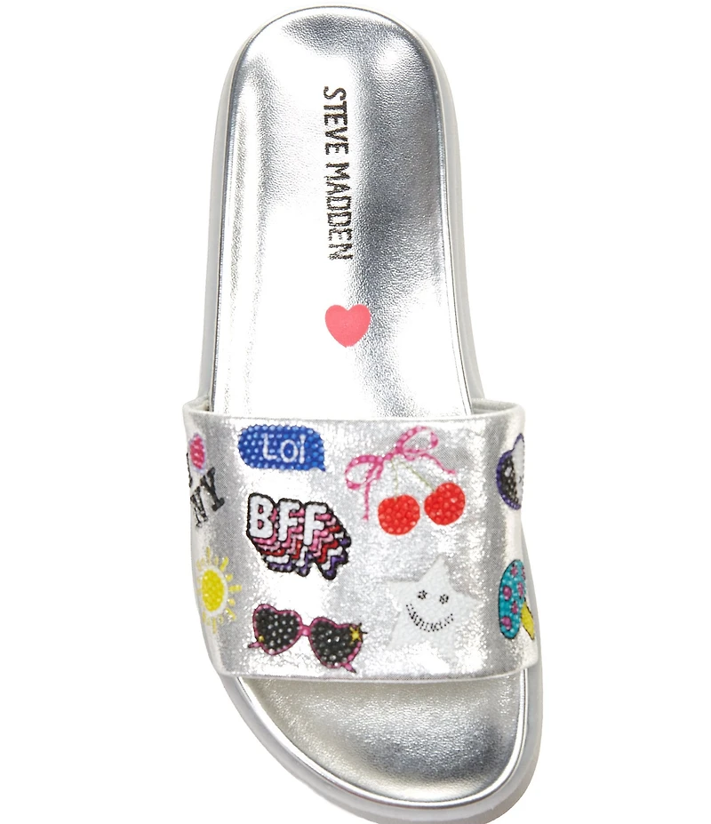 Steve Madden Girls' J-Fifii Novelty Graphic Slide Sandals (Youth)