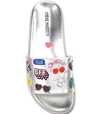 Steve Madden Girls' J-Fifii Novelty Graphic Slide Sandals (Youth)