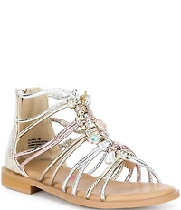 Steve Madden Girls' J-Glowee Embellished Ornamented Gladiator Sandals (Youth)