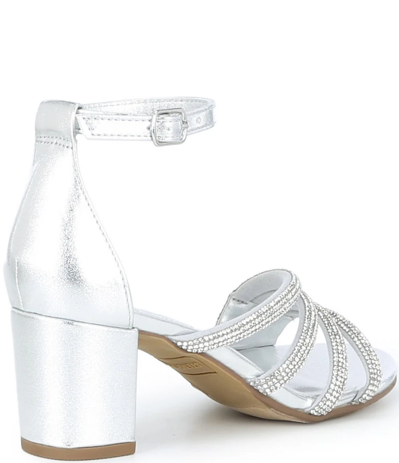 Steve Madden Girls' J-Haze Embellished Strappy Ankle Wrap Dress Sandals (Youth)