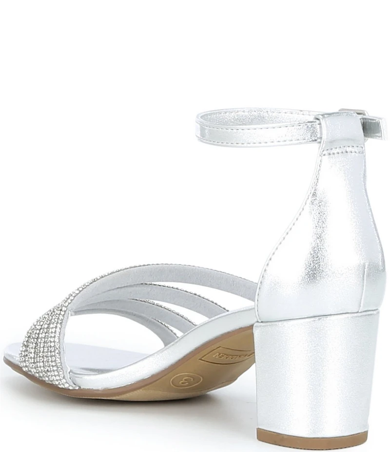 Steve Madden Girls' J-Haze Embellished Strappy Ankle Wrap Dress Sandals (Youth)