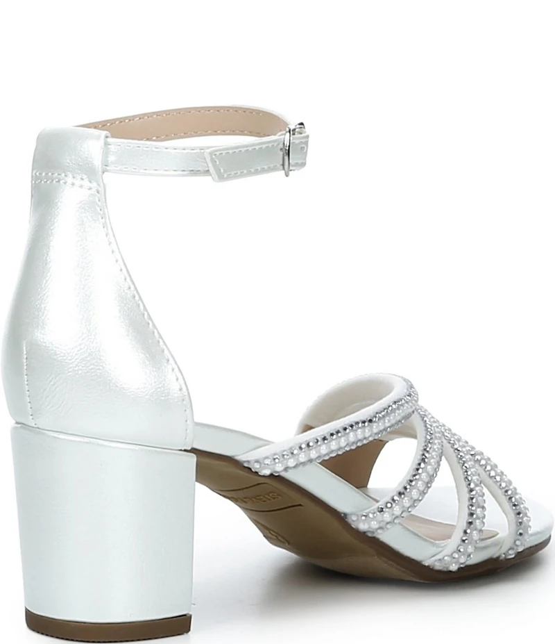 Steve Madden Girls' J-Haze Embellished Strappy Ankle Wrap Dress Sandals (Youth)