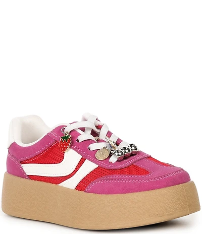 Steve Madden Girls' J-Jersey Charm Ornamented Suede Platform Sneakers (Youth)