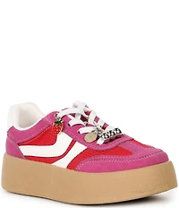 Steve Madden Girls' J-Jersey Charm Ornamented Suede Platform Sneakers (Youth)